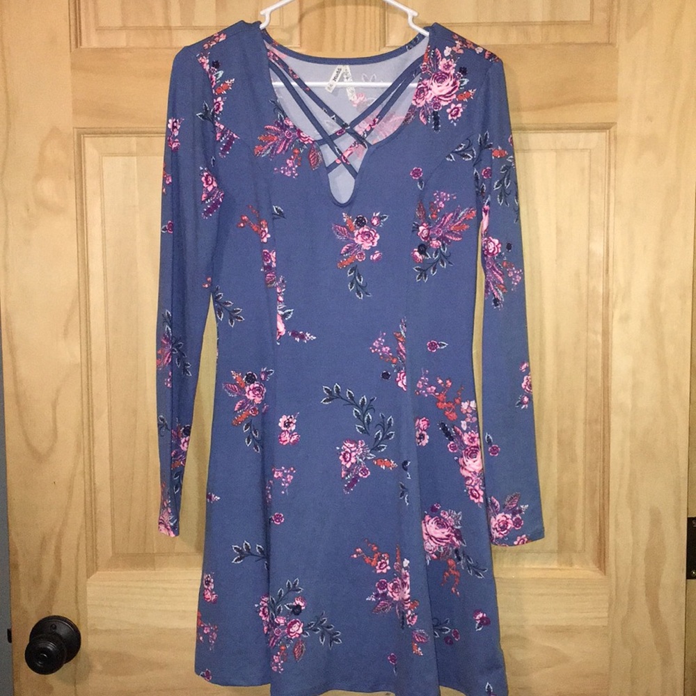 Blue floral Dress